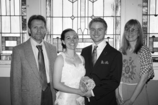 Wedding. Preston, Rachel, Dad, Mom